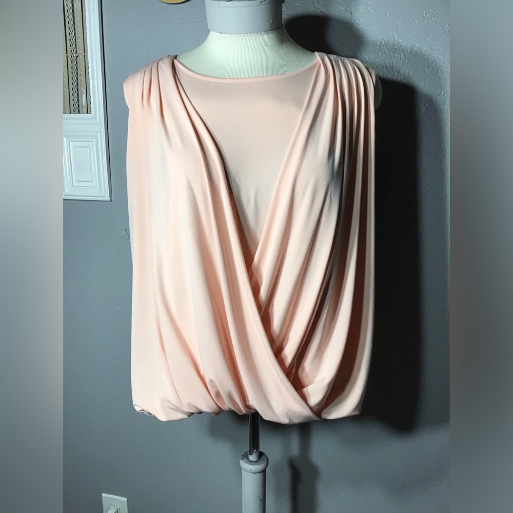 Calvin Klein Color Melón Faux Wrap Top Size 3X  It Does Not Have The Size Label